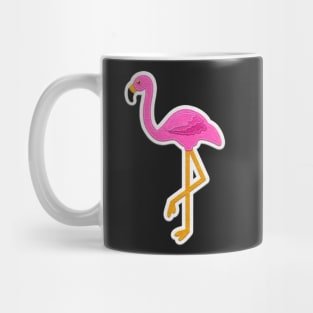 Pink Flamingo Felt Look with Stitching | Cherie's Art(c)2020 Mug